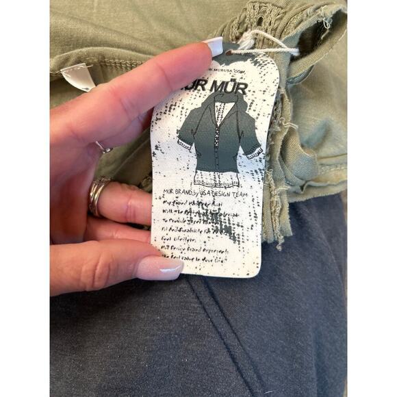 Mur Mur NEW tunic dress olive green crochet front tank style swimsuit cover up - Picture 4 of 7